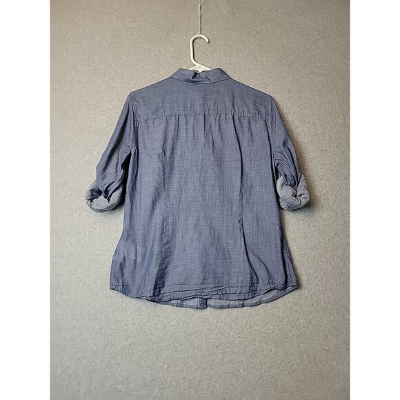 Brooks Brothers 100% Cotton Blue RTS Classic Preppy Button Up Shirt Women's 10 - Picture 6 of 13